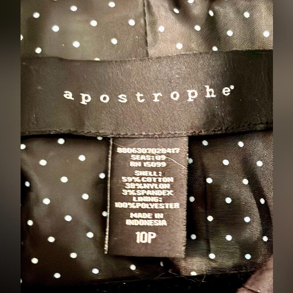 Apostrophe Moto Jacket in Black Women’s Size 10P - Picture 4 of 6